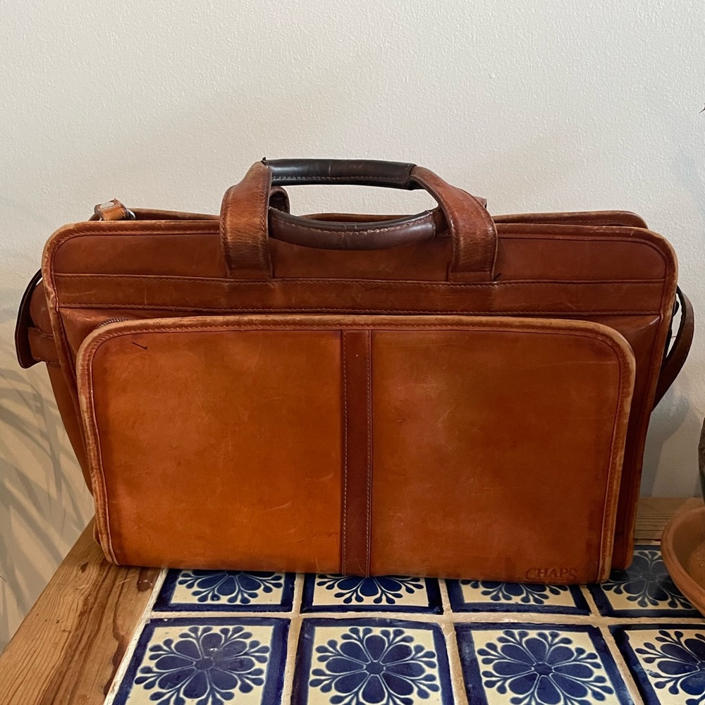 Vintage genuine leather messenger bag